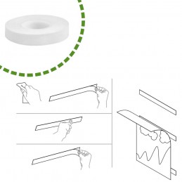 Taśma klejąca dwustronna papierowa 12mmx5m biała mod.512