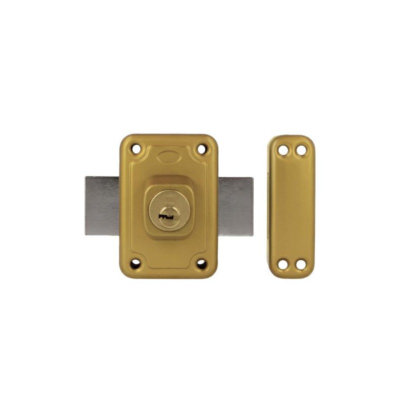 Zamek wierzchni bębenkowy 81-96x66 złoty