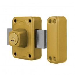 Zamek wierzchni bębenkowy 81-96x66 złoty