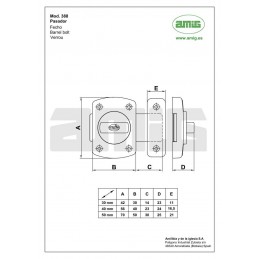 Zasuwka 388-30 chromowana