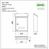 Skrzynka na listy 295x210x62mm mod.2 MINI czarna matowa