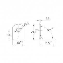 Kątownik budowlany 20mm mod.3 INOX