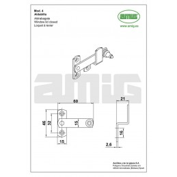 Zamknięcie okna czarne AMIG mod. 4