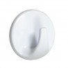 Wieszak przyklejany okrągły 40x21mm biały plastik mod.207