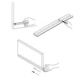Uszczelniacz drzwiowy piankowy 1m szary mod.8 przeciw przeciągom