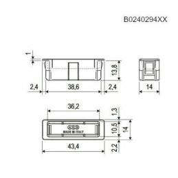 Wkład zaczepu EASY-FIX 14mm z magnesem regulowany biały