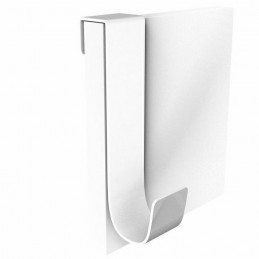 Wieszak na drzwi lub kaloryfer 117mm stalowy biały DOUBLE ref.518