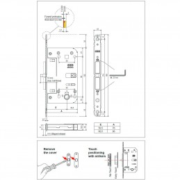 Zamek magnetyczny do drzwi ukrytych łazienkowy 50 biały TOUCH z językiem