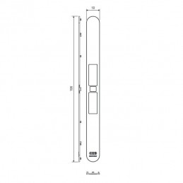 Maskownica do zamka TOUCH z jęz. chrom   mat