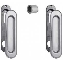 Uchwyty wpuszczane owalne 152x36mm chrom połysk SCIVOLA-F + uchwyt na palec