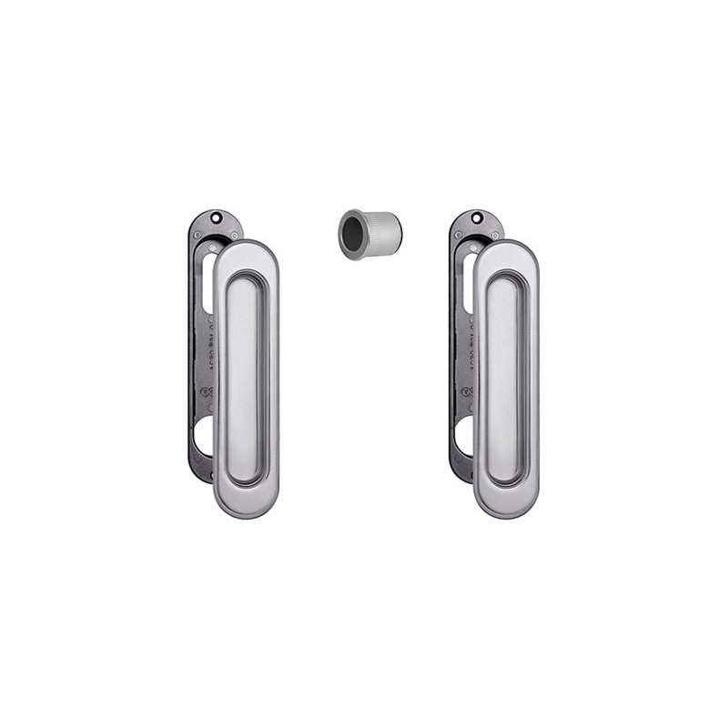 Uchwyty wpuszczane owalne 152x36mm chrom połysk SCIVOLA-F + uchwyt na palec