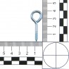 Haczyki oczkowe wkręcane 3,3x35mm oczko 10mm cynkowane 20szt.