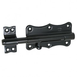 Zasuwka stalowa czarna 100x56mm mod. 384