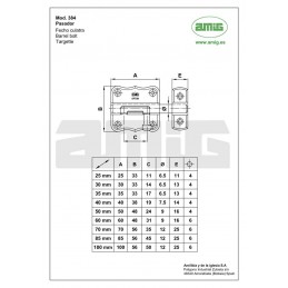 Zasuwka 384-100 czarna