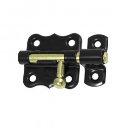 Zasuwka stalowa czarna 40x38mm mod. 384