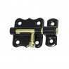 Zasuwka stalowa czarna 40x38mm mod. 384