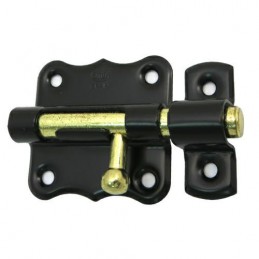 Zasuwka stalowa czarna 50x48mm mod. 384