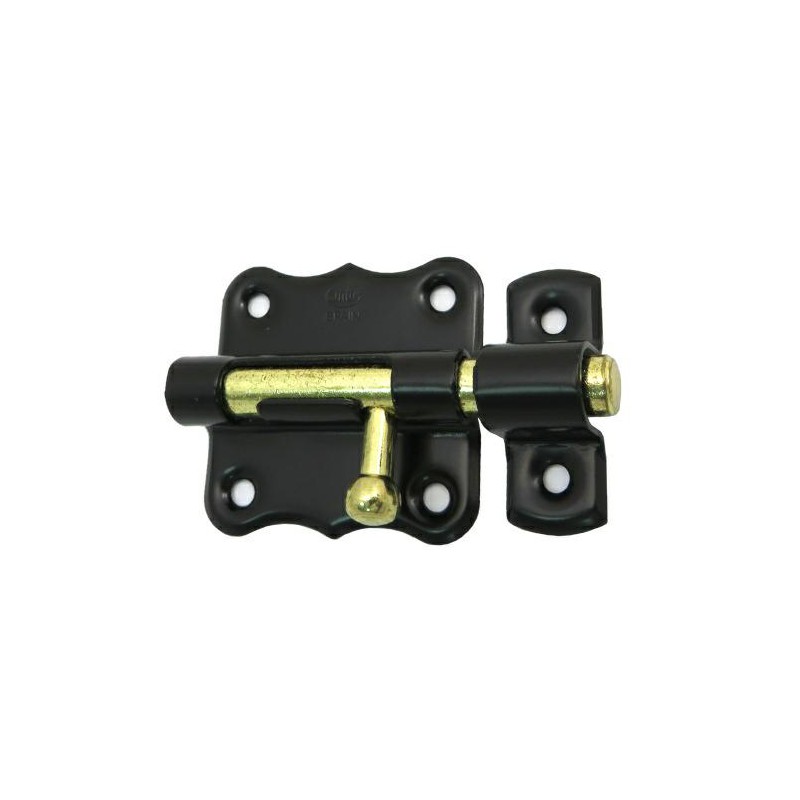 Zasuwka stalowa czarna 50x48mm mod. 384