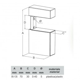 Podpórka KUBE 7 chrom 2szt. R440