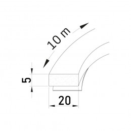 Uszczelka gumowa 963-20x5mm 10m czarna