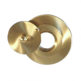 Klapka wewnętrzna wizjera 14mm mosiądzowana szyld 45mm mod. 2