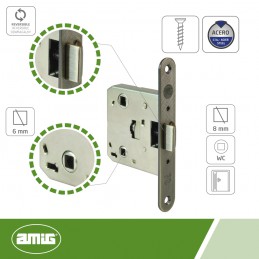 Zamek drzwiowy łazienkowy 47/50 złoto antyczne mod. 2000