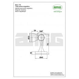 Odbój 710 magnetyczny czarny nikiel