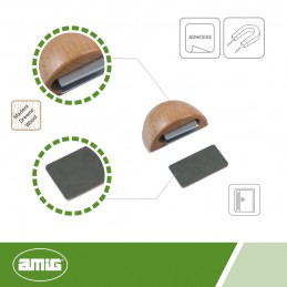 Odbój magnetyczny drewniany buk mod. 407 odbojnik podłogowy