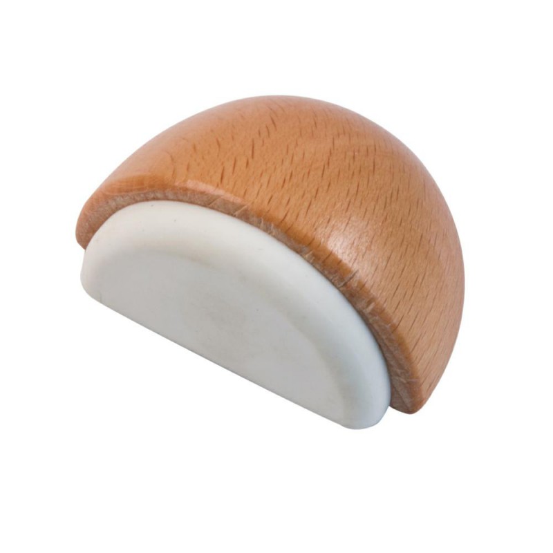 Odbój drewniany buk / biały 48x23mm odbojnik podłogowy mod. 406