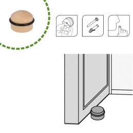 Odbój drewniany wys. 28mm buk odbojnik podłogowy mod. 412