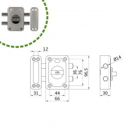 Zamek wierzchni bęben.82P-96x66 sreb