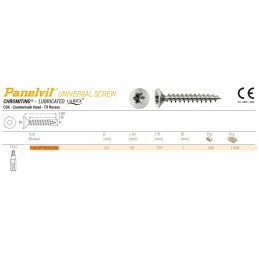 Wkręty chrocynk 3,5x35 łeb stożkowy TX Panelvit TSP 100szt.