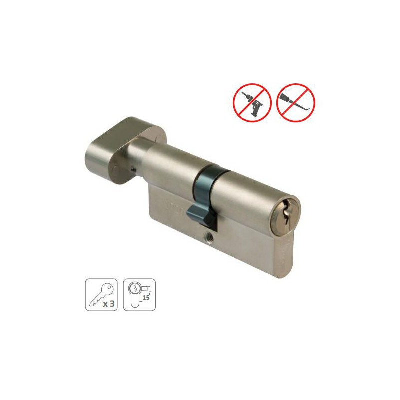 Wkładka z gałką do drzwi 60mm G30/30 chrom mat mod. 9700