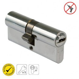 Wkładka drzwiowa 80mm 35/45 chrom połysk 5 kluczy mod. 9800