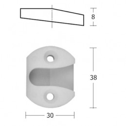 Zaczep IPA 23180-8mm biały