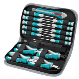 Narzędzia precyzyjne zestaw 16 elementów + etui TKTTSK0162 (S)