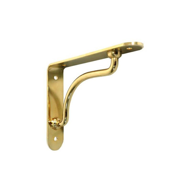 Wspornik półki stalowy mosiądzowany 110x140mm PALLADIO 14