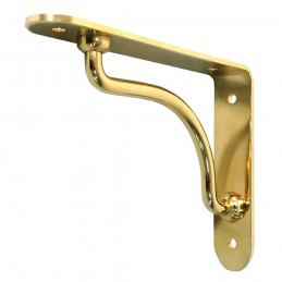 Wspornik półki stalowy mosiądzowany 110x140mm PALLADIO 14