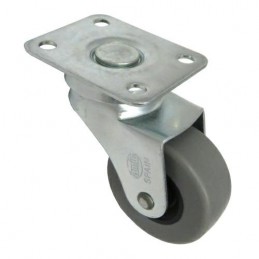 Kółko gumowe 40mm skrętne na płytce szare 17kg mod. 2502