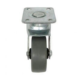 Kółko gumowe 40mm skrętne na płytce szare 17kg mod. 2502