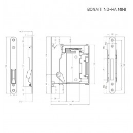 Zamek magnetyczny BONAITI NO-HA MINI chrom satyna do drzwi ukrytych