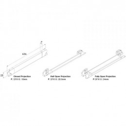 Nawiewnik 434mm biały 4000EA przykręcany mod.SFX13