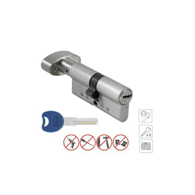 Wkładka z gałką 62mm G31/31 chrom mat mod.10000