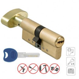 Wkładka z gałką 70mm G35/35 mosiądz satyna mod. 10000