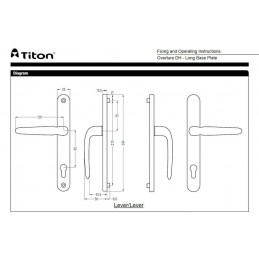 Klamka drzwiowa Overture L1/L1 92 długi szyld chrom satyna