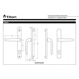 Klamka drzwiowa Overture L1/L1 92 długi szyld chrom połysk