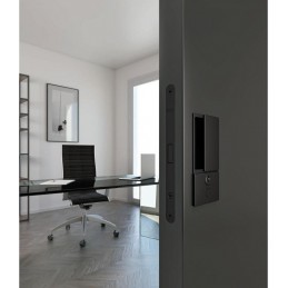 Klamka wpuszczana WAVE wkładka biała klamka ukryta