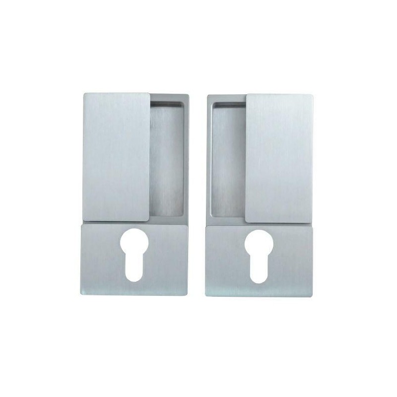 Klamka wpuszczana WAVE wkładka chrom satyna klamka ukryta