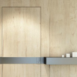 Klamka wpuszczana WAVE wkładka czarna klamka ukryta