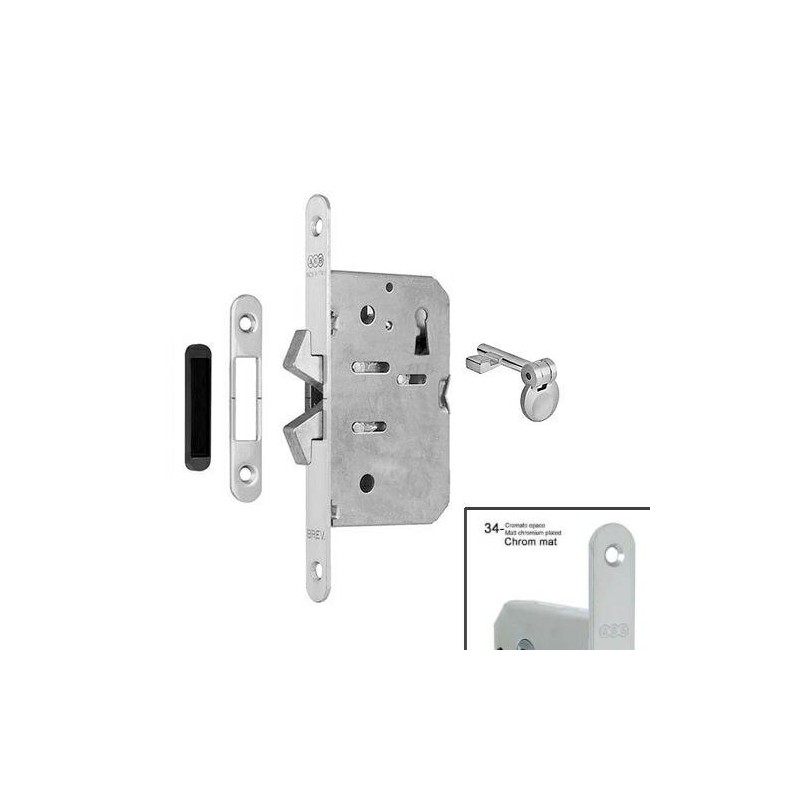 Zamek hakowy na klucz 50mm F16 chrom mat mod. SCIVOLA TT